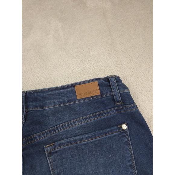 Judy Blue Jeans Womens 7 28 Crop Flare Leg Denim Frayed Hem - Picture 6 of 9